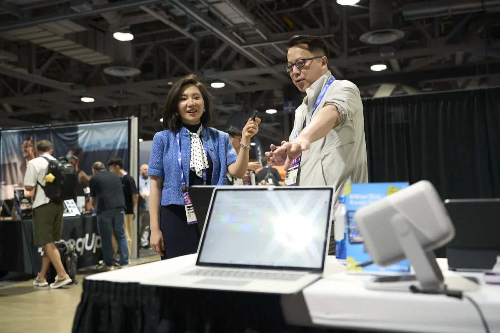 A live demo at the KiWear booth